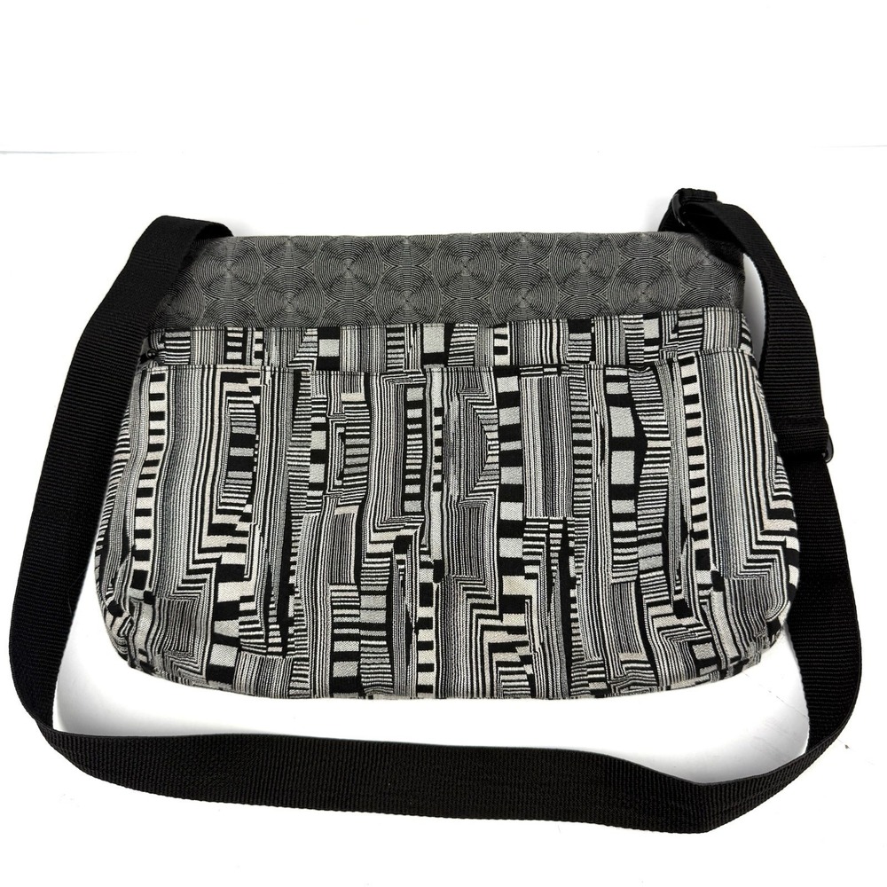 Maruca Messenger Bag Optic Beat Black Tapestry Handbag Handmade Colorado USA
